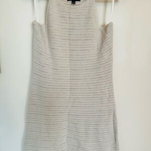 Banana Republic Cream Crochet Knit Tank Dress